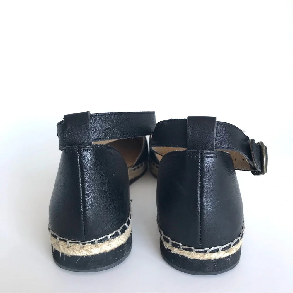 🖤 Lucky Black Leather Reniya Espadrilles 🖤 - Picture 3 of 10